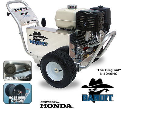 Cold Water Pressure Washer 4 GPM @ 4000 PSI Belt Drive